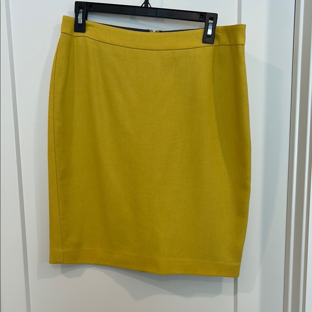 CAbi Yellow Pencil Skirt Knee-Length Work
